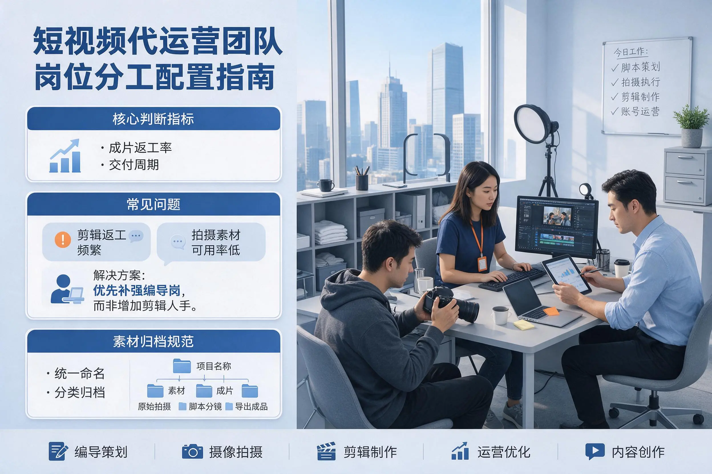 短视频代运营团队如何配置?昭通企业岗位分工科普说明