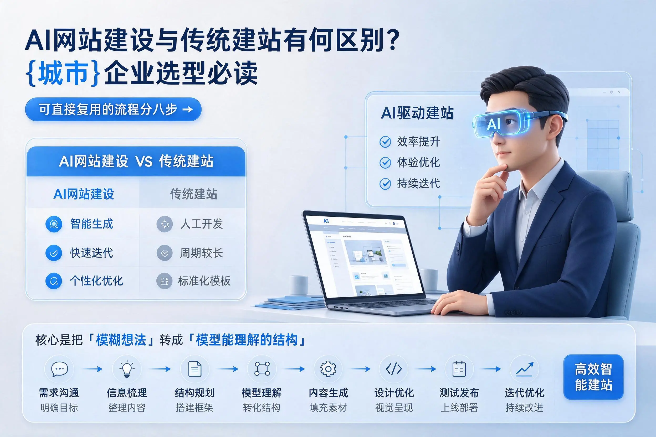 AI网站建设与传统建站有何区别?昭通企业选型必读