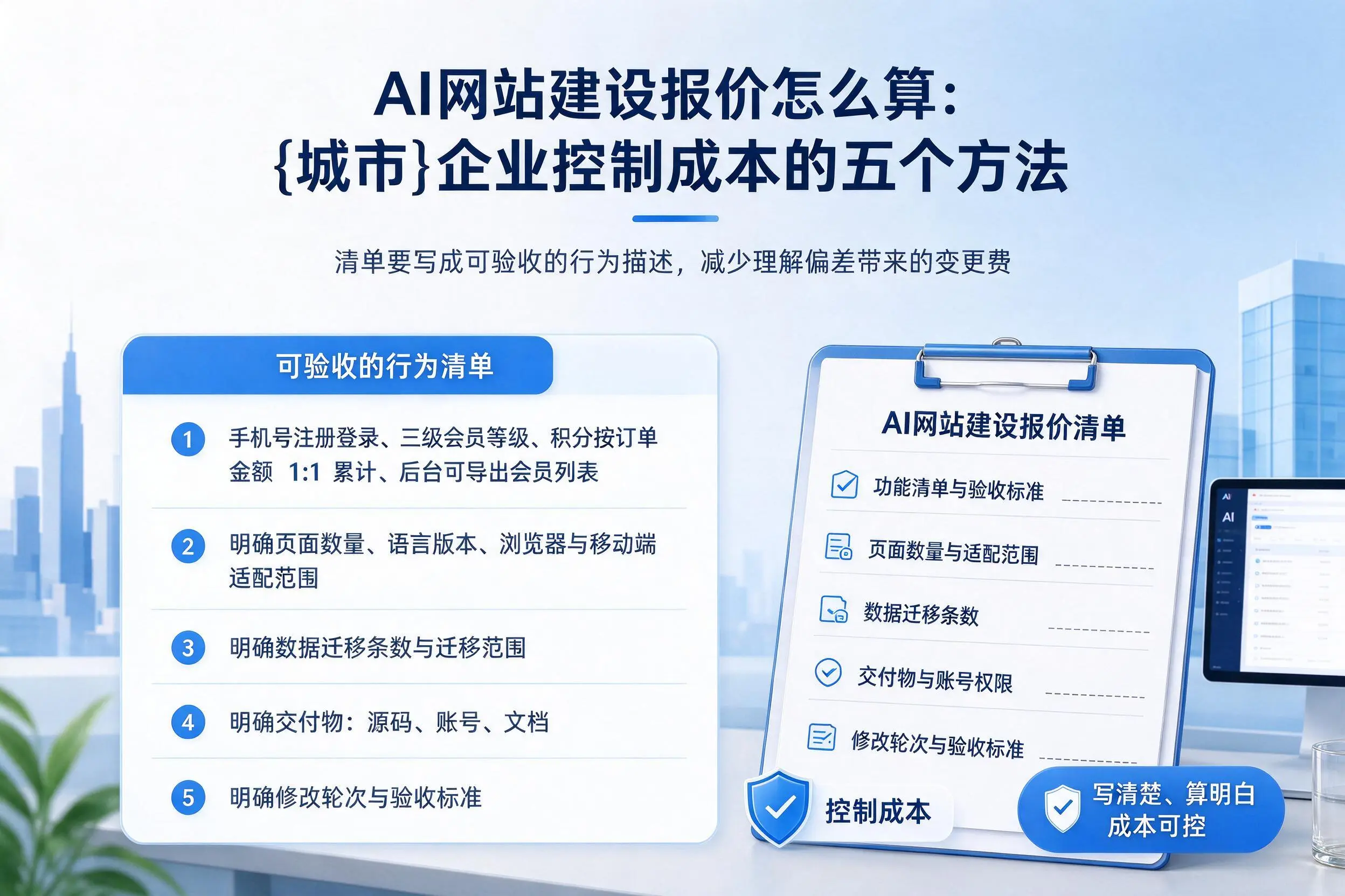 AI网站建设报价怎么算：昭通企业控制成本的五个方法